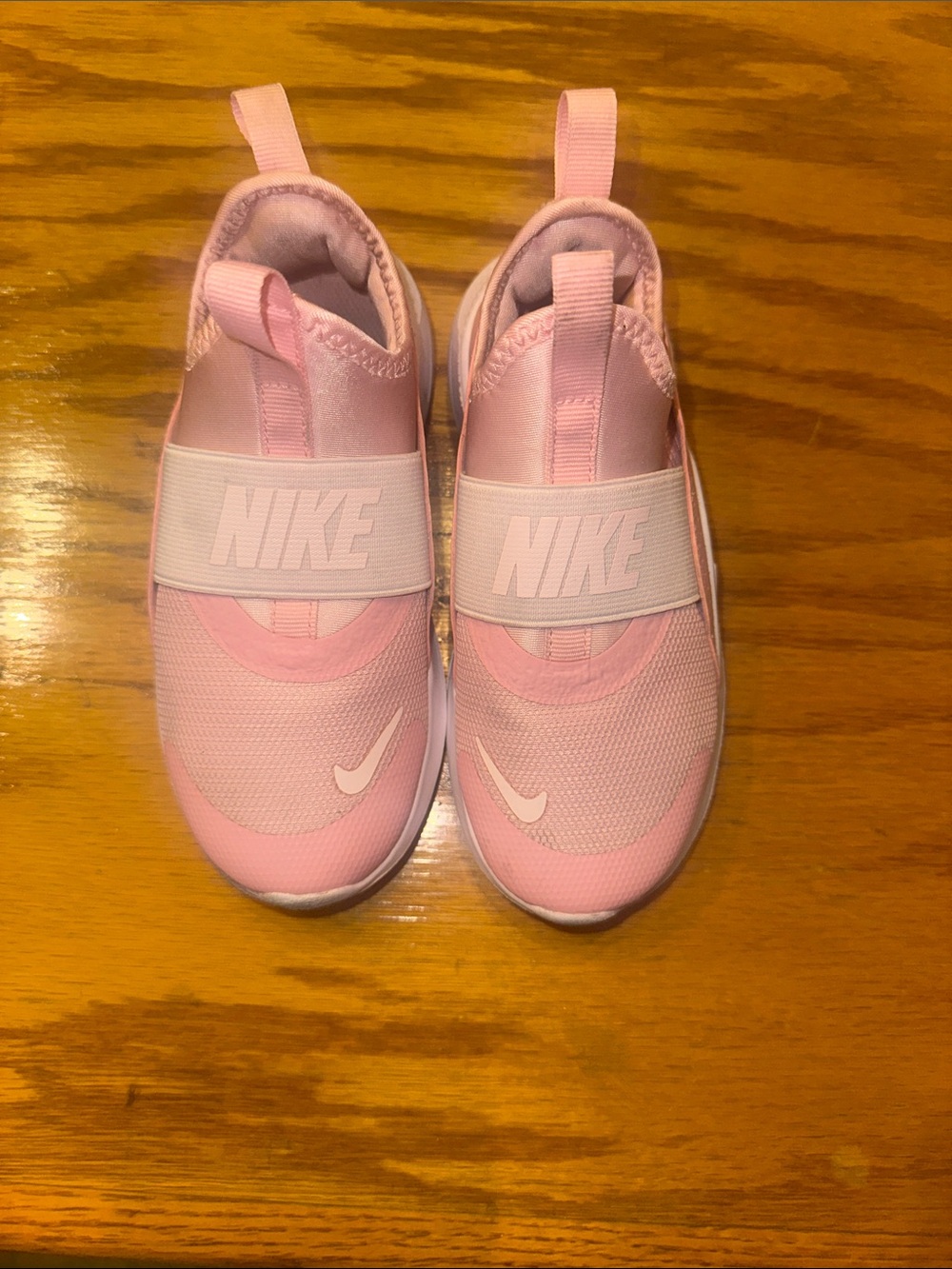 Nike Kids Pink Slip-On Sneakers with Elastic Strap